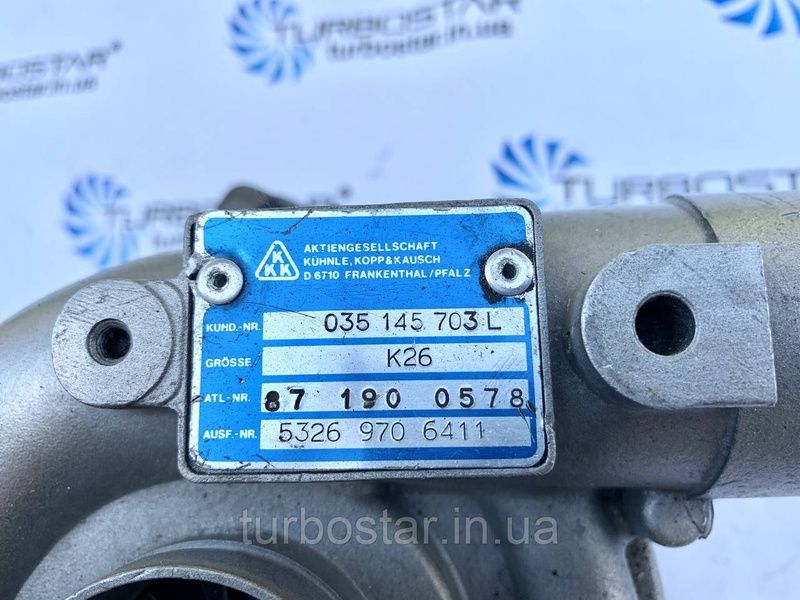 Турбина Ауди 200. (5326970641) 53269706413, 53269706414, 035145702L, 035145702LX, 035145702LV, 035145703EV 53269706411 фото