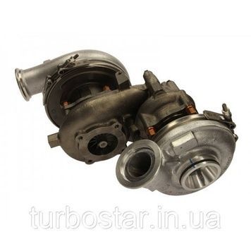 Відновлена турбіна MAN Truck Bi-Turbo, бі-турбо 4.6 D BorgWarner R2S 11509880012 + 12649880072 11509880012 + 12649880072 фото
